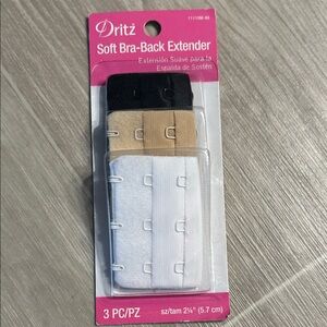 Dritz Soft Bra-Back Extender - Black, Tan, White